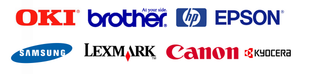 OKI, Brother, HP, Epson, Samsung, Lexmark, Canon, Kyocera